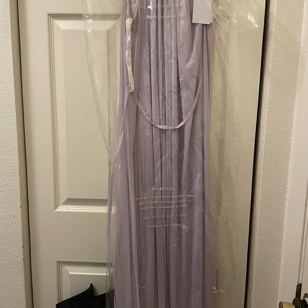 David's Bridal Lavender Maxi Dress